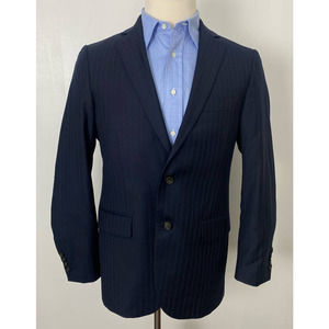 Brooks Brothers Fitzgerald Italy Saxxon wool pinstripe 2-button blazer, 38S